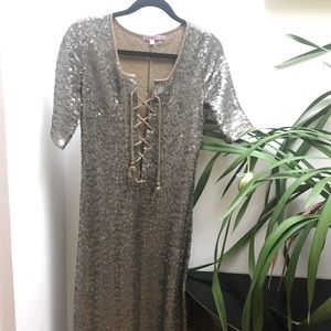 Amazing long sequin dress!